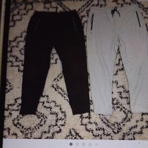 Cozy Jogger Pants - Black and Light Gray
